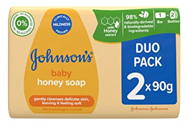 Johnson's Baby Honey soap Duo, Yellow, 90 g (Pack of 2)