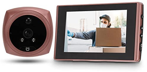 Digitaler Türspion, Türklingel mit Kamera, 2 MP, 4,3-Zoll-LCD-Bildschirm, 2500-mAh-Akku, Nachtsicht, 160 ° HD-Weitwinkelansicht, Bewegungserkennung, Videonachricht, bis zu 32 GB unterstützt