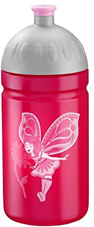 Step by Step Trinkflasche „Fairy Freya“, auslaufsicher, spülmaschinenfest, BPA-frei, für Schule, Kindergarten, heiße und kohlensäurehaltigen Getränke, 0,5L, grau-rosa