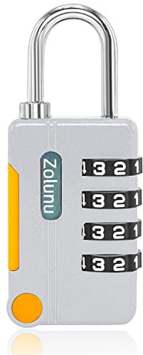 Candado de combinación,Cerradura de combinación de 4 dígitos para el gimnasio de la escuela, casillero deportivo, valla, puerta, caja de herramientas, maletín, mochila, armario de aldabón