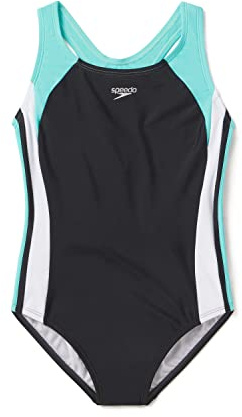 Speedo Girl's Swimsuit One Piece Infinity Splice Thick Strap