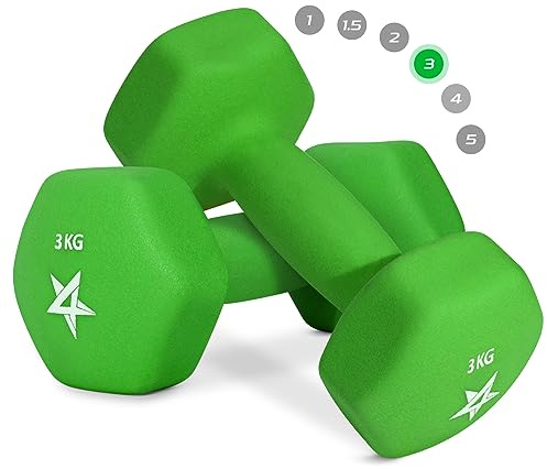 Yes4All Neopren Hanteln Set Gewichte, 2er-Sets, 1kg, 1.5kg, 2kg, 3kg, 4kg, 5kg, Dumbbells Set für Krafttraining Yoga Pilate
