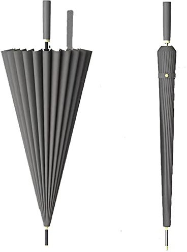 REOTEL 24 Bones Golf Regenschirm, großer überdimensionaler doppelter winddichter Regenschirm, automatischer klassischer Regenschirm, für Golf, Camping, Wandern, Rucksack, Angeln,Grau