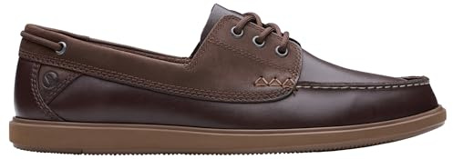 Clarks Bratton båtsko för män, Mörkbrunt, 41 EU