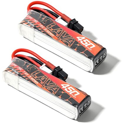 BETAFPV 2pcs Lava 450mAh 2S 7,6V LiHV 75C FPV Lipo-Akku