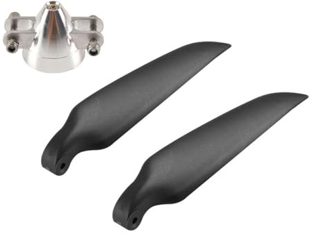 VERBANA Folding Propeller 6 inch - 18.5 inch with Aluminum Spinner Cone Shaft Diameter 3.17/4.0/5.0/6.0mm for RC Glider Airplane Models Accessories (Color : 9.5x8)