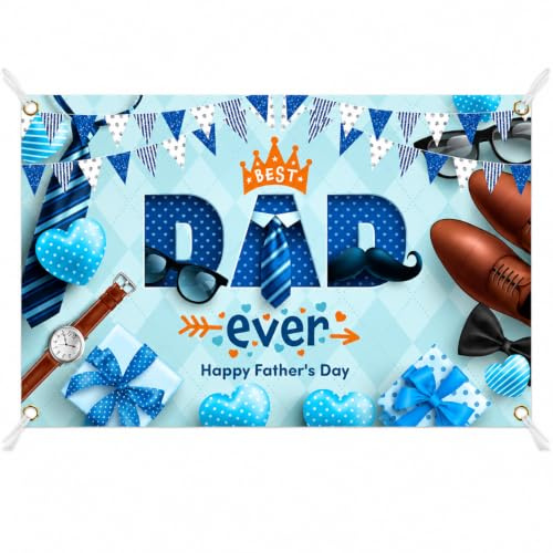 EULAPGOE Großes Happy Fathers Day Hintergrund Banner,Rosa It's Girl Vatertags-Dekorationen, I Love Dad Vatertag Party Dekorationen für Vatertag Party Hintergrund Dekoration