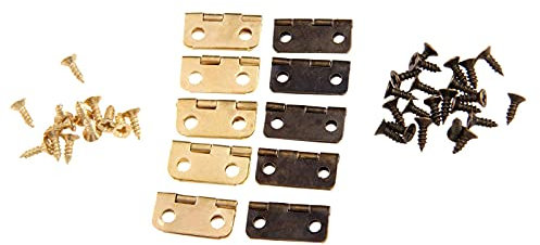 Scharnier, 50 Stück 16 x 13 mm Antik Schrank Möbel Zubehör Schmuckschatullen Kleine Scharnier Möbelbeschläge(Bronze)