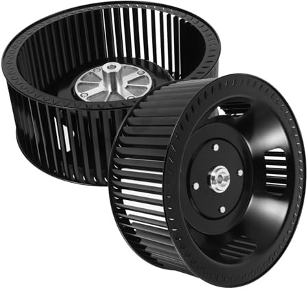 Range Hood Blower Wheel Replacement Black Metal 2pcs | Kitchen Vent Hood Parts, Compatible with Models, Precise Craftsmanship, Easy Installation