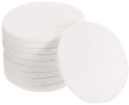 sourcing map 10 Stück 10,2 cm Nylon-Schleifschwamm, Körnung 2000, Scheuerschwämme, Reifen und Schlaufe, Oberflächenbehandlung, Bohrer, Schleifscheibe, Weiß
