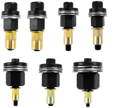 7 Pièces Riveteuse Pneumatique Kit de mandrin, Pince à Insert Fileté, Riveteuse manuelle, Adaptateur Riveteuse pour Ensemble de Têtes de Rivetage Manuel pour Rivets M3 M4 M5 M6 M8 M10 M12
