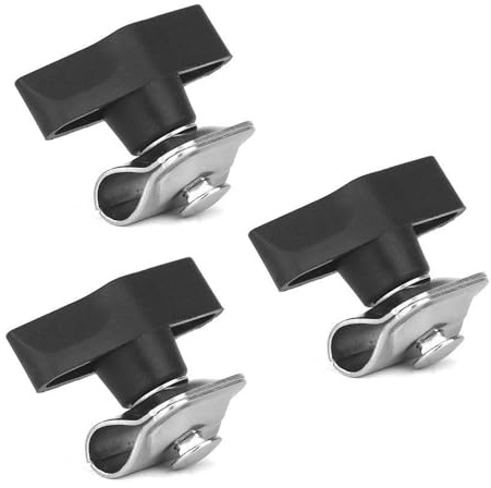 ThtRht 3 Pack Boom Arm Screw Mount Bolt Bracket Replacement Clamp Fastener with Tightening Knob for Mic Arm Stand Microphone Arm Scissor Microphone Stand Desk Mic Stand Studio Arms
