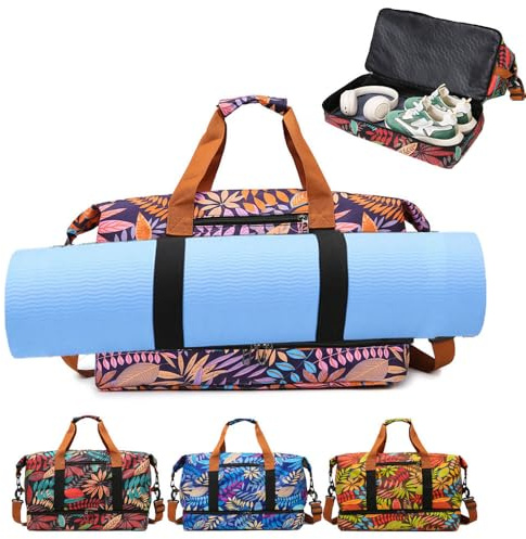 Aikelai Yogatasche groß Damen,Yogamattentasche Damen,Taschen für Yogamatten,Sport Tasche Damen Fitness,Sporttasche Damen,Yogatasche für Matte und Zubehör