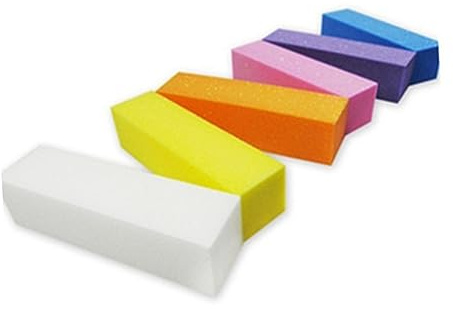 SHERCHPRY 10 Piezas Limas de Uñas de Esponja para Manicura y Pedicura Uñas Bloque Color Aleatorio