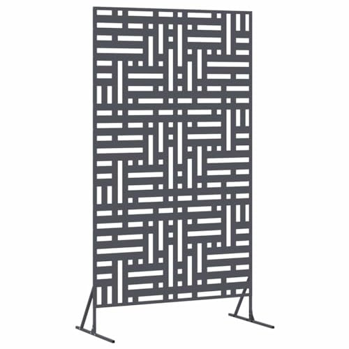 vidaXL Pantalla de Privacidad Antracita 100 x 50 x 180 cm Acero, Pantalla de privacidad Moderna para jardín y terraza, Separador Exterior, Panel de Acero Rectangular