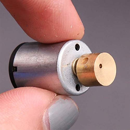 RWLQWEA Cxiang-DC Motor 1215 Motor en Miniatura DC 1.5-3V Motor de vibración cilíndrica con Engranaje de la Cabeza de la Rueda excéntrica de latón 5 * 7 mm, Fácil de Instalar(2pcs)