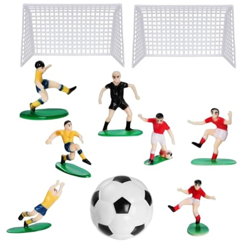 Decoración de Tartas Fútbol 3D, Topper de Tarta con Figuras de Jugadores de Fútbol, Adornos de Pastel Temático Deportivo para Cumpleaños, Baby Shower, Bodas, Fiestas de Fútbol y Eventos Deportivos