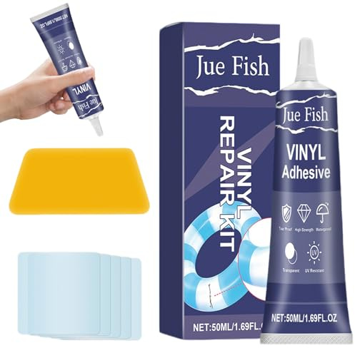 ChAusa Durchsichtige Schlauchboot Reparaturset, Pool Reparaturset, Pool Kleber, für Repariert Eine Vielzahl Von Aufblasbaren Gegenständen, Poolfolie, Kajaks, Schlauchboot