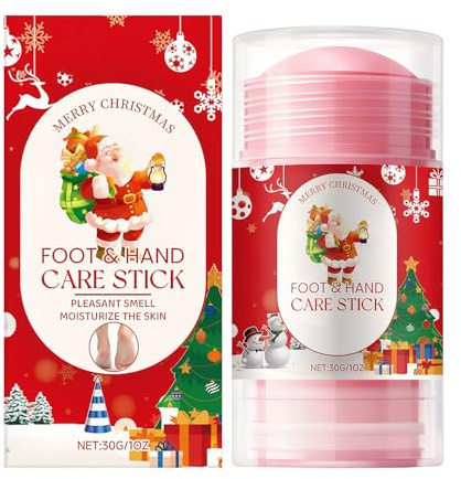 Crema En Barra Para Pies Anti Grietas | 30ml Hidratante Nutritivo - Bálsamo Para Talones Con Diseño Navideño - Para Hombres Y Mujeres Cuidado De Pies Manos Piel Y Cuerpo De Día Y Noche En Navidad E In
