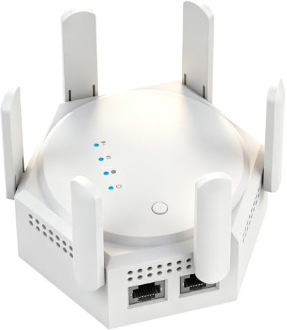 OBEST WiFi Amplificador Repetidor,1200 Mbit/s Doble Banda con 6 Antenas