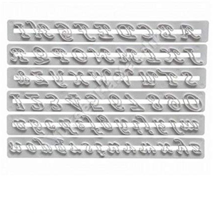 Fondant Buchstaben Ausstecher Set, Italic