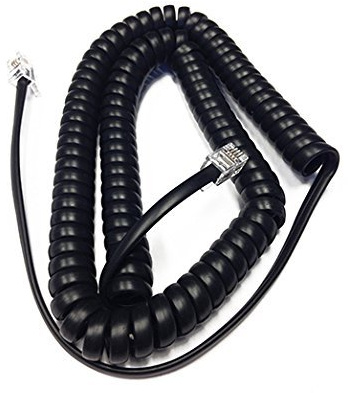 The VoIP Lounge Replacement 12 Foot Black Handset Cord for Polycom VVX Series IP Phone 101 150 201 250 300 301 310 311 350 400 401 410 411 450 500 501 600 601 1500