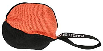 Dingo Gear Trainings-Spielzeug Bäll 16 cm Schwarz- Orange French-Material Nylcott Training Spiel Apport IGP Obedience S02788