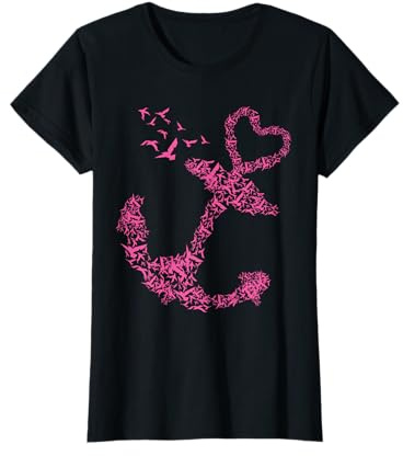 Heimat Küste Meer Segeln Anker Herz & Liebe T-Shirt