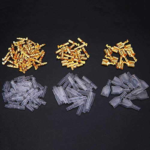 NO LOGO FMN-Steckverbinder, 70 Stück, 3,9 mm, Rundsteckverbinder, männlich, weiblich, doppelter Motorrad-Steckverbinder, Anschlussklemmen, Autoreparaturwerkzeug (Größe: 3,9 mm)