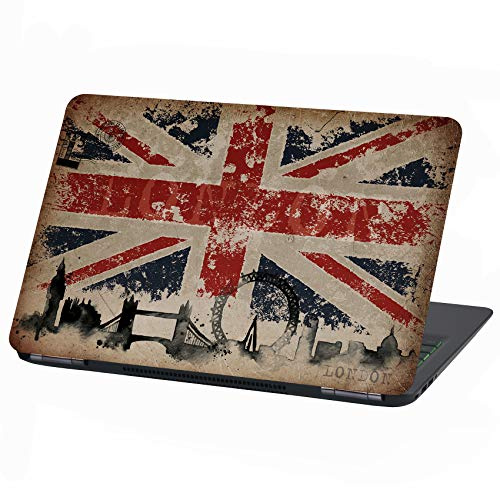 Laptop Folie Cover Abstrakt Klebefolie Notebook Aufkleber Schutzhülle selbstklebend Vinyl Skin Sticker (LP11 Union Jack, 17 Zoll)