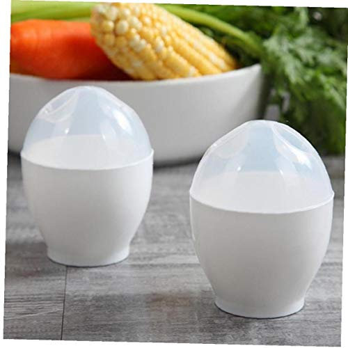 BYFRI 2pcs / Set Micro-Ondes Pocheuse Cuisinière Chaudière Fabricante Mini Oeufs Braconnage Coupes Étuvé De Cuisine Outils pour Le Petit Déjeuner