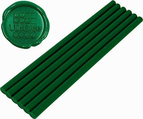 UDIG 7 mm Siegelwachs für Wachspistole 6er Pack (Waldmeistergrün)