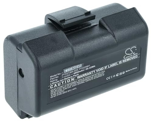 vhbw 1x Akku kompatibel mit Zebra ZQ610, ZQ521, ZQ520, ZQ521 RFID Drucker Kopierer Scanner Etiketten-Drucker (6800 mAh, 7,4 V, Li-Ion)