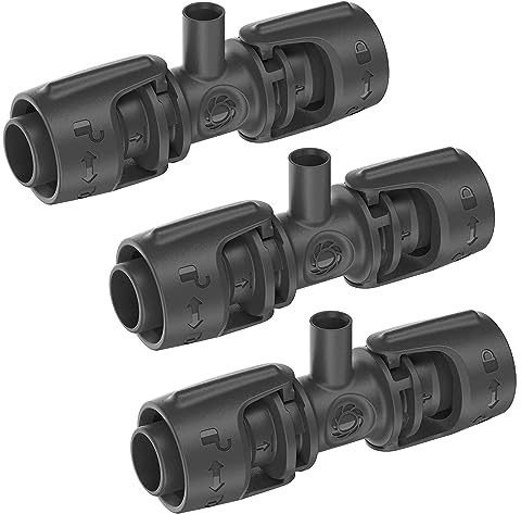 Bewässerung Gardena T-Stück für Sprühdüse 13mm Verteiler Schlauch Adapter (3X T- Stück für Sprühdüse 13mm)