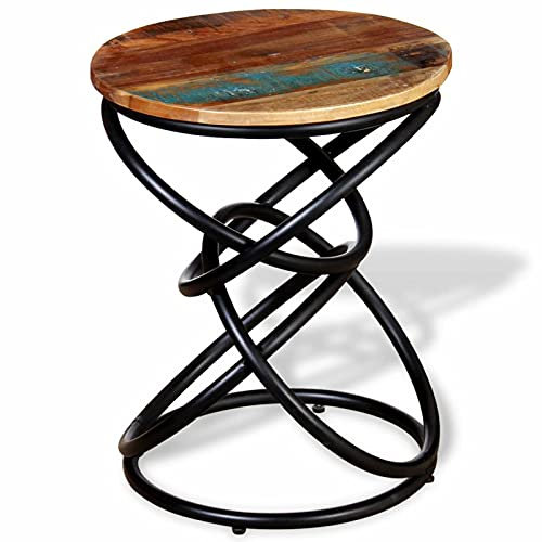 Yongdu Beistelltisch, Tabletttisch, Blumenhocker, Nachttisch, Couchtisch, Wohnzimmer, Nightstand, Altholz Massiv