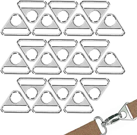 D Ringe aus Metall D Ringe Halbringe Triangle D Ringe Stahl 38mm 30 Stück Robuste D Ringe für DIY Handtasche Geldbörse Hardware Schlüsselband Geldbörse Taschen Gurte Silber