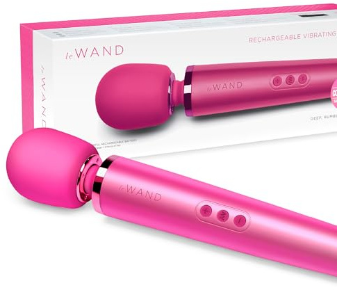 Le Wand Vibrator, Pink, 34 cm | Super starke Vibrationen mit 20 Mustern, leistungsstarker Klitorisvibrator, Spielzeug für Erwachsene für Damen - Magenta