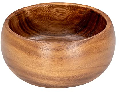 levandeo Skål Trä 15 cm Rund Akaciaträ Bordsdekoration Natur Brun Skål Dekorativ Skål Dekoration Köksskål Förvaring Fruktskål Müslikål, Schale 15x7cm