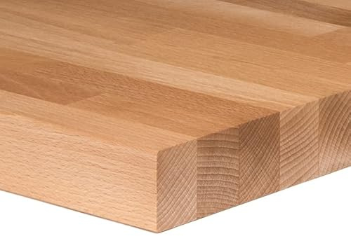 Generico Pannello Lamellare Top Cucina in Legno Massello Faggio 100% Qualità Superiore mm40x600x3000