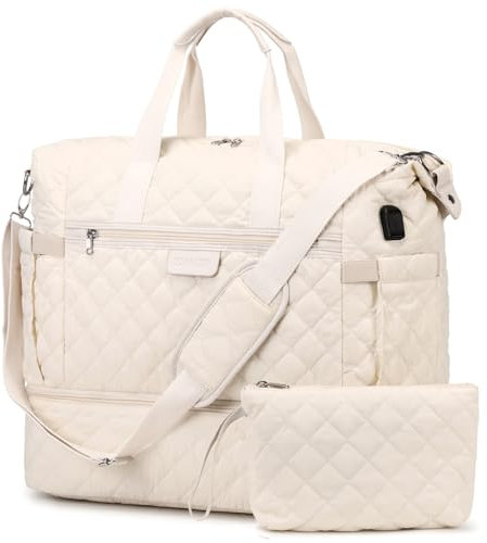 Suweir Reisetasche Weekender Damen Groß Sporttasche Herren Handgepäck Tasche Kliniktasche Geburt mit Schuhfach Gym Travel Bag mit Kulturtasche & Laptopfach für Reisen, Sport, Fitness