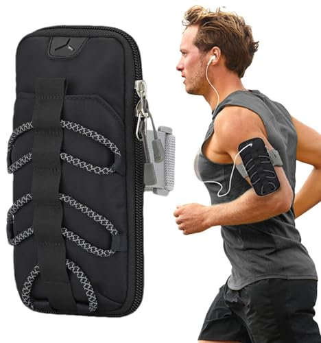 Fulenyi Handy-Armbänder, Sportarmband für Telefon | Reflektierende Handyhalterung, Smartphone-Armtasche - Waschbare, multifunktionale Taschen-Handgelenktaschen für Damen und Herren