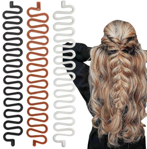 3 Piezas de herramientas para tejer el cabello, Clip de Peinado Herramienta de Peinado del Cabello, para Trenzar el Cabello de Niñas Regalo Dia de la Madre, herramientas para peinado