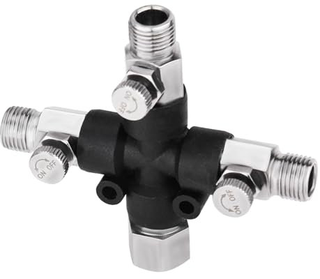 rockible Airbrush Adapter Zubehör Anschlussstück Airbrush Kompressoren Luftschlauch Adapter, mit Einstellknopf