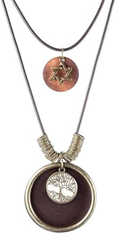 GIAYEU Pulloverkette, Retro-Pulloverkette, Lange Kette, Doppelkette, weibliche Halskette, Anhänger, Lange Halskette, Mode