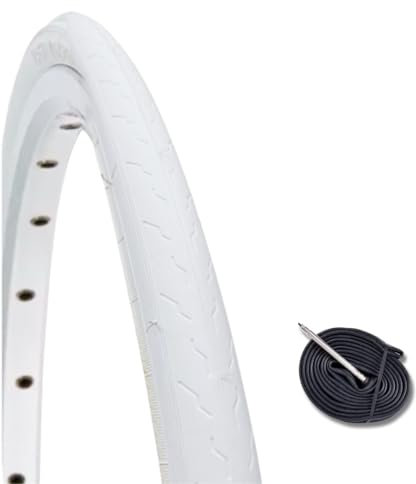 DEESTONE REIFEN 700 X 23C (23-622) + SCHLAUCH MIT FRANZÖSISCHEM VENTIL REIFEN FÜR BDC SINGLE SPEED (Französisches Presta-Ventil, 48 mm)
