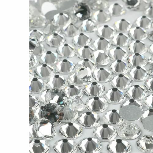 SS3-SS30 - Diamantes de imitación sin fijación por calor, brillantes, cristales AB, parte trasera plana, piedras adhesivas para decoración de uñas, tazas, vasos, 101 (