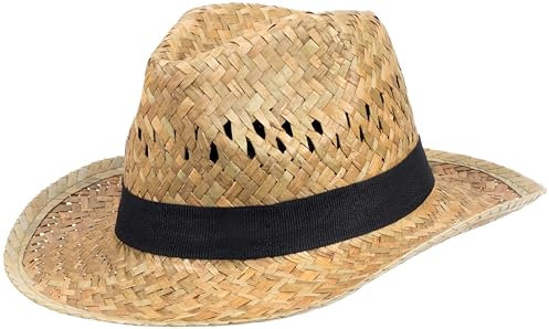Rugged Earth Harvester – Klassischer Strohhut für Damen & Herren | Leichter & luftiger Sommerhut mit schwarzem Hutband | Perfekt für Garten, Freizeit & Urlaub