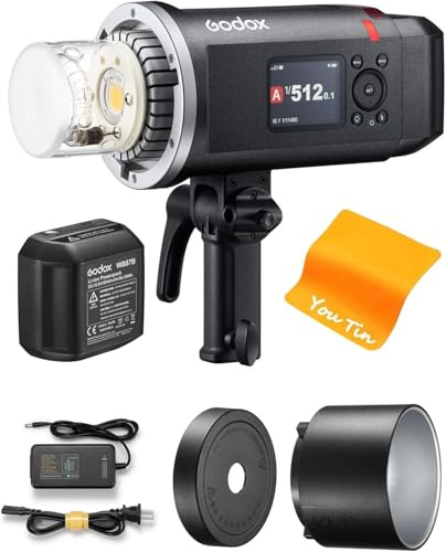 GODOX AD600BMII AD600 BM II 600 W Flash Bowens Mount Flash Speedlite per esterni, 2,4 G Wireless TTL 1/8000 s HSS, 0,01-1,9S Tempo di riciclaggio, 40 W, Luce di modellazione