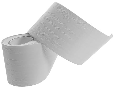 DIYEAH Cubre Rodapié Flexible Autoadhesivo de Pvc Blanco Buena Flexión para Decoración de Zócalos y Protección en Paredes y Techos