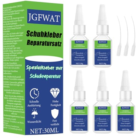 JGFWAT schuhkleber extra stark wasserfest，schuhkleber kleber，superkleber，Applies to lederkleber，schuhsohlenkleber，Boots, Sandals, High Heels, Handbags and More alleskleber(5)